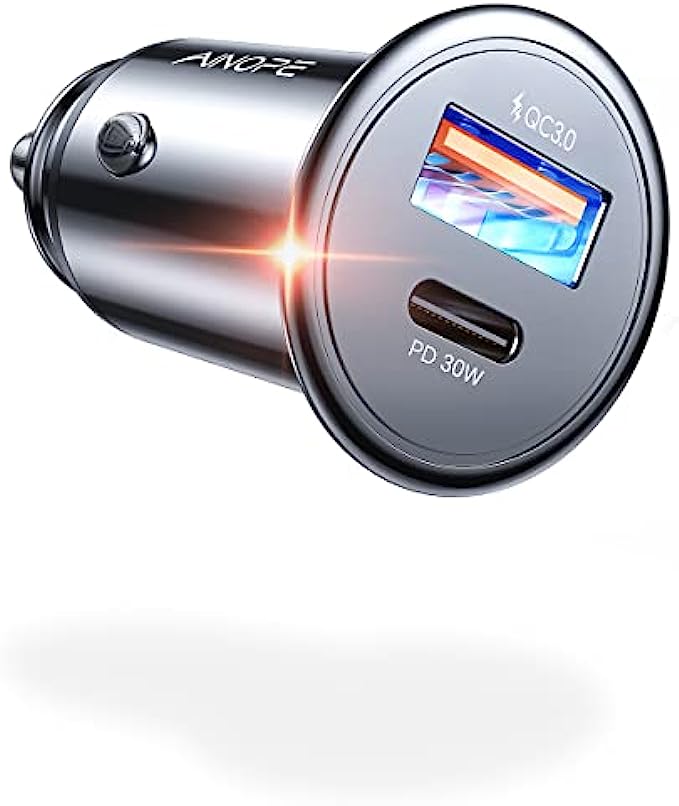 USB C Car Charger, [Mini&amp;Metal] 48W iPhone Car Charger Fast Charging, AINOPE Fast USB Car Charger Adapter PD3.0&amp;QC3.0 Compatible with iPhone 13 12 11 Pro Max XS, Samsung S22/21/20/10, Note20/1